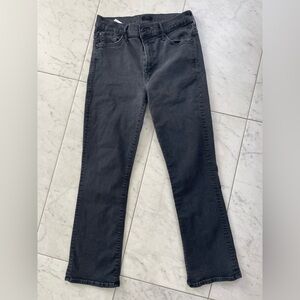 Mother “The Insider” Black Cropped Jeans